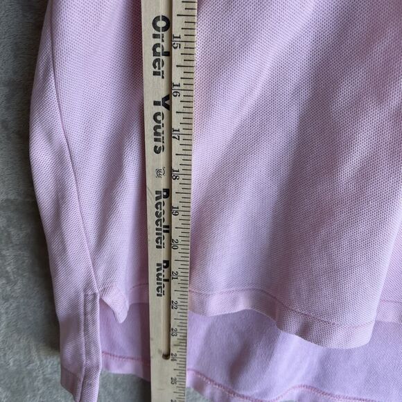 Burberry Polo Womens Large Pink Top Collared Polo Shirt Made in USA Short Sleeve - Picture 7 of 7